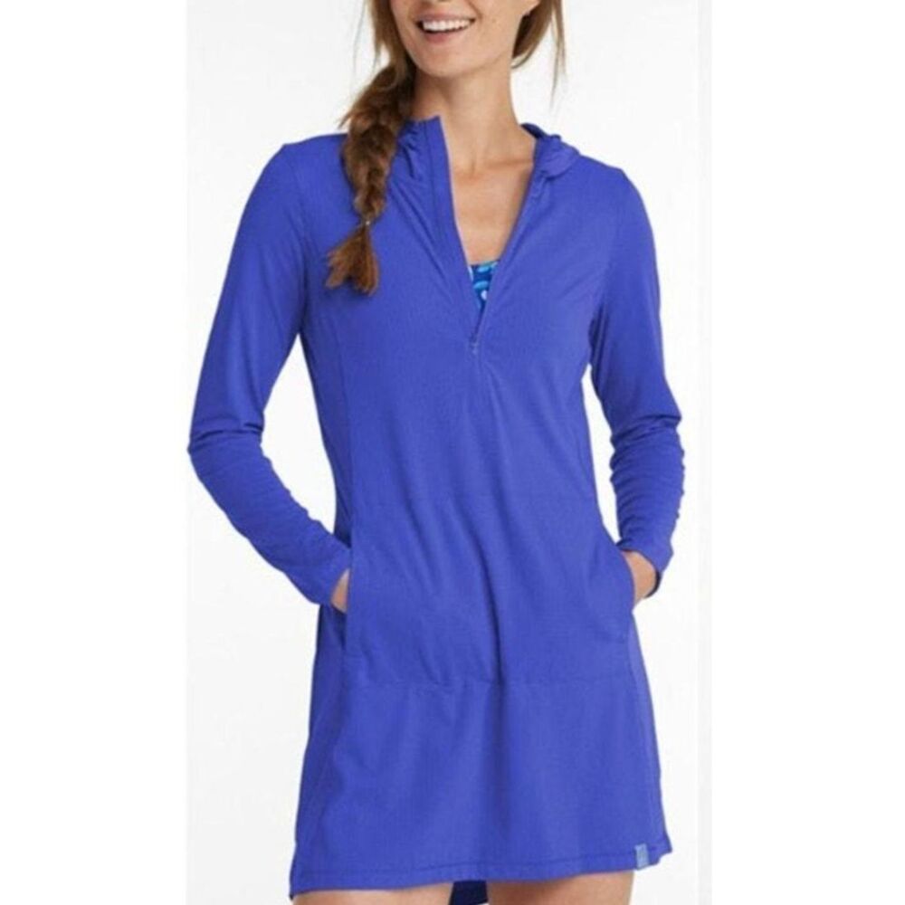 L.L. Bean Women's Sand Beach Cover-Up, Hooded Tunic - Size Small